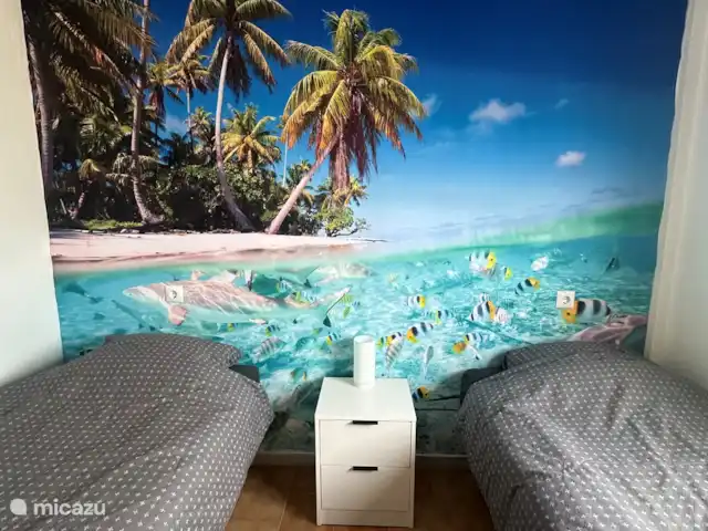 Casa Suerte  en España, Costa Blanca, Torrevieja - apartamento Dormitorio con 2, camas individuales y aire acondicionado y ventilador