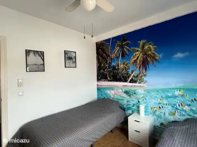 Casa Suerte  en España, Costa Blanca, Torrevieja - apartamento Dormitorio con 2, camas individuales y aire acondicionado y ventilador