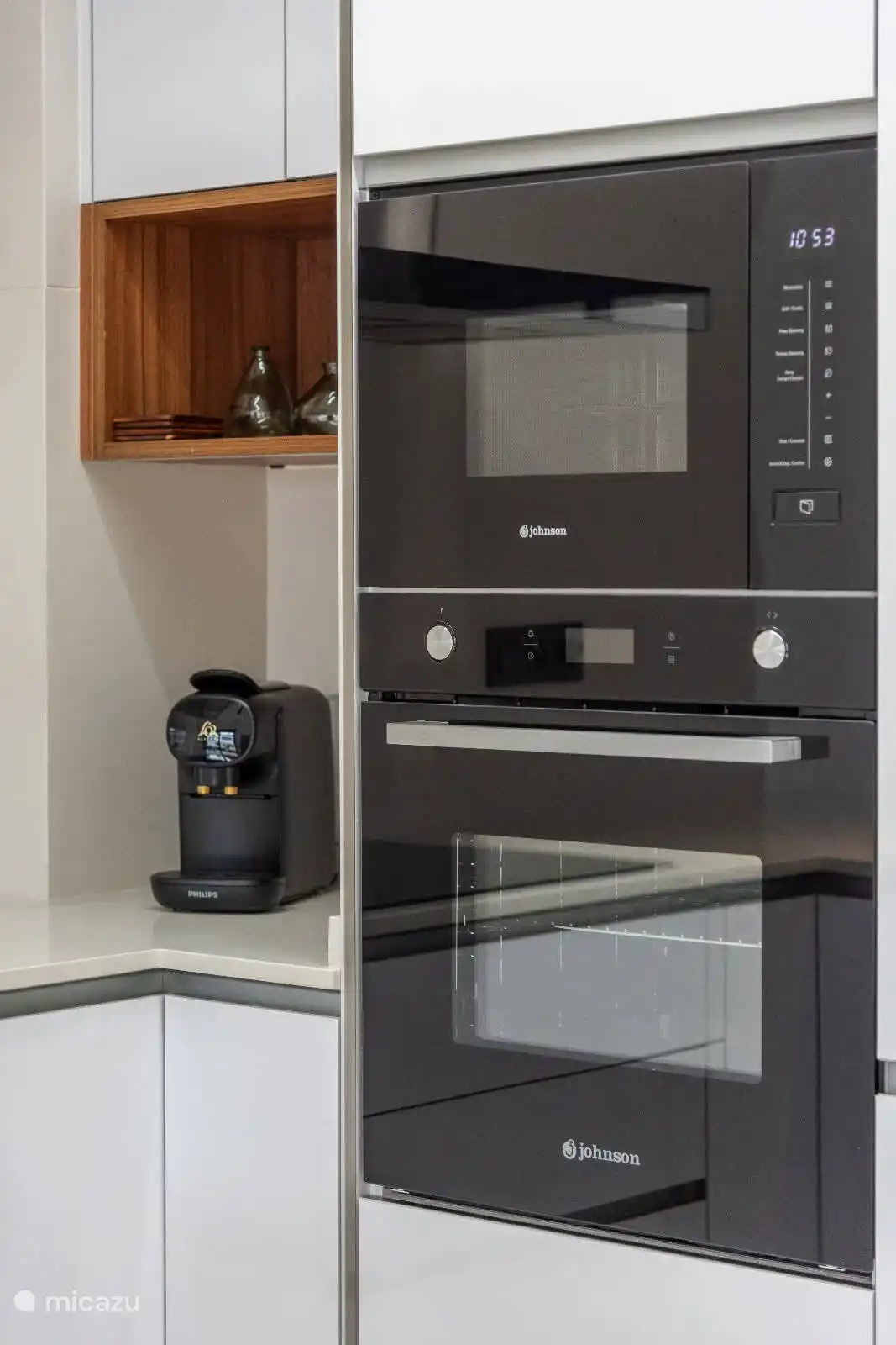 Oven, microwave and espresso machine