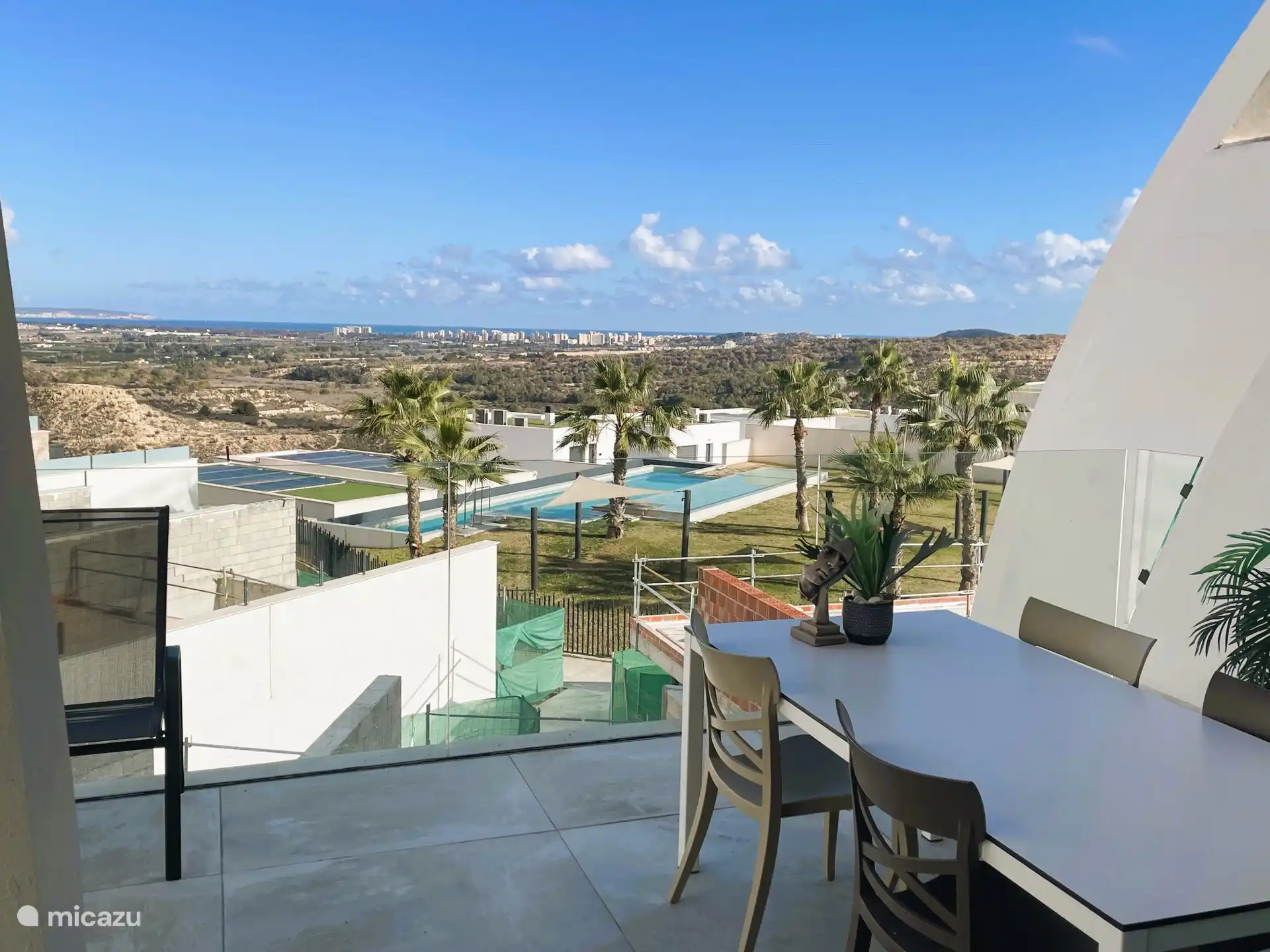 View from the terrace with (December '24) some finishing in the area