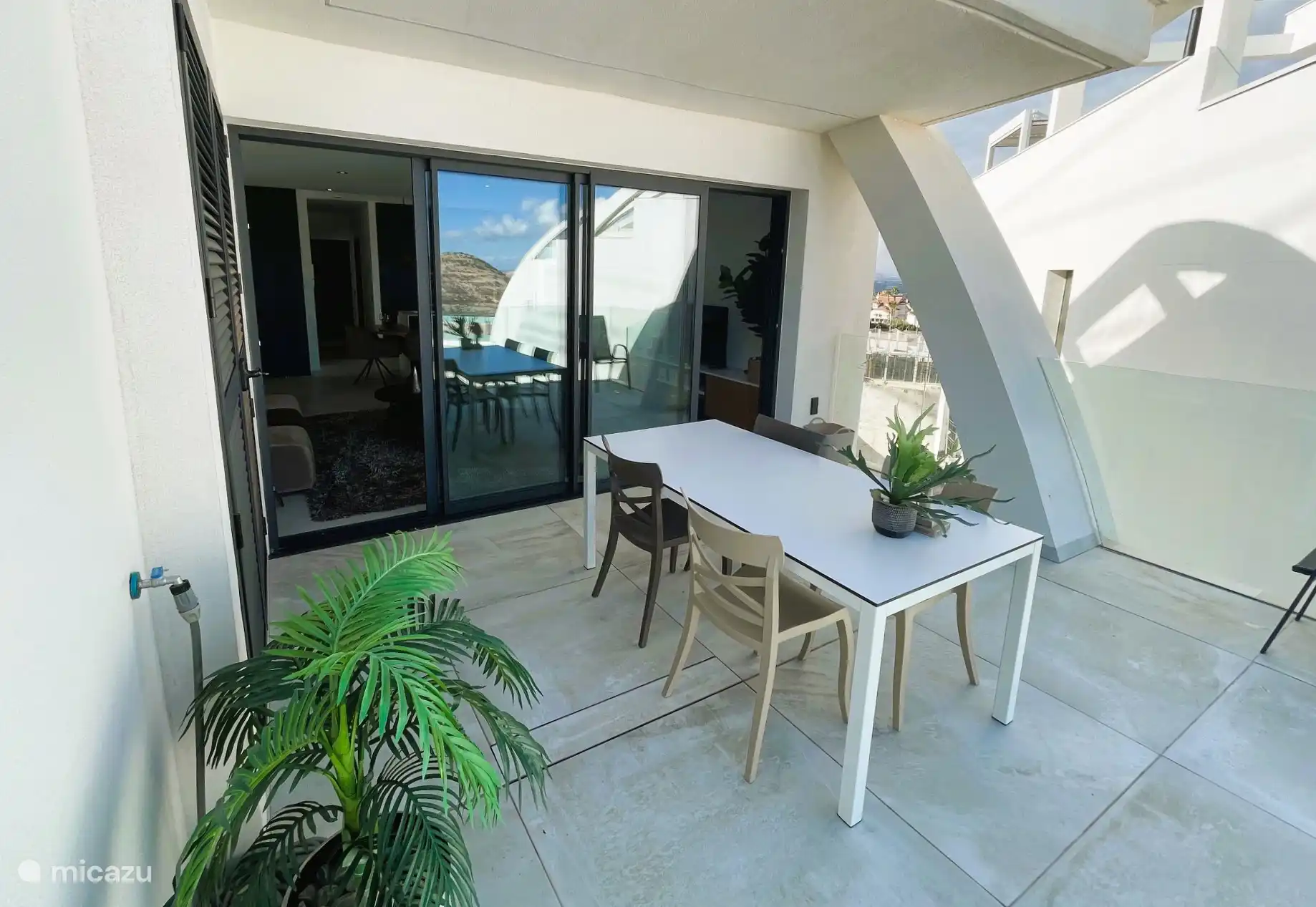 Cozy terrace off the living room