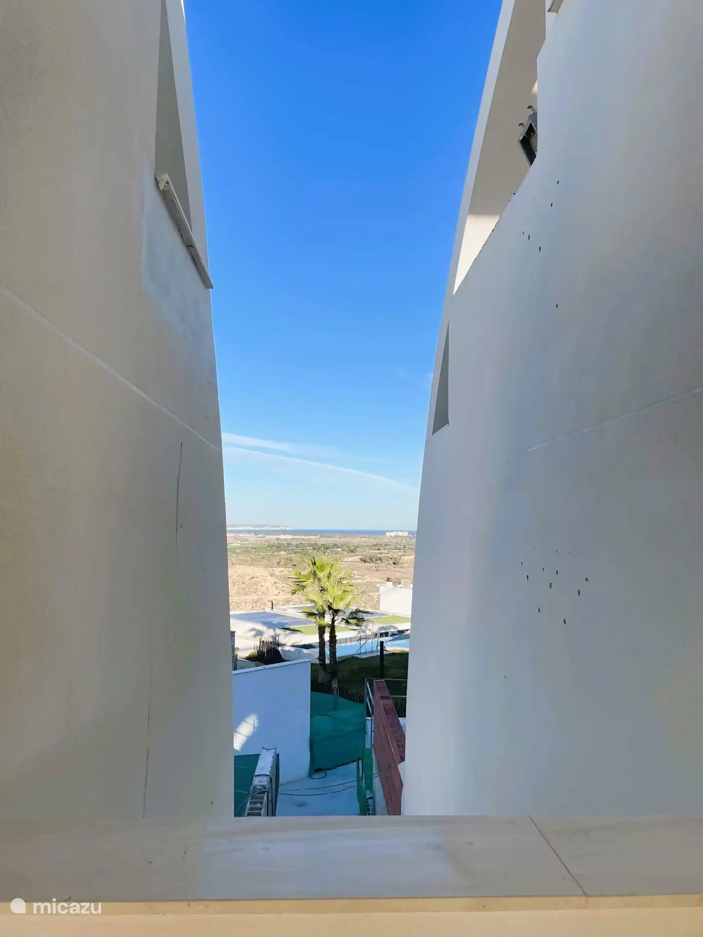 View through one of the stairwells