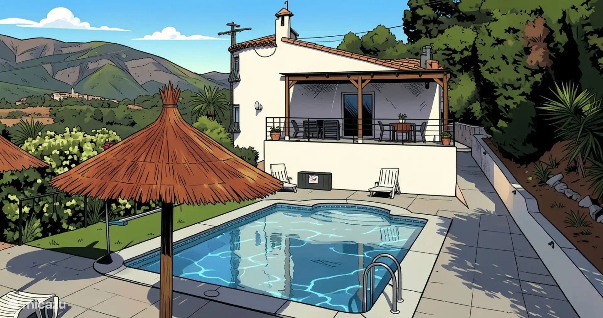 villa, Tàrbena, Costa Blanca, Espagne - Vue relaxante de la villa