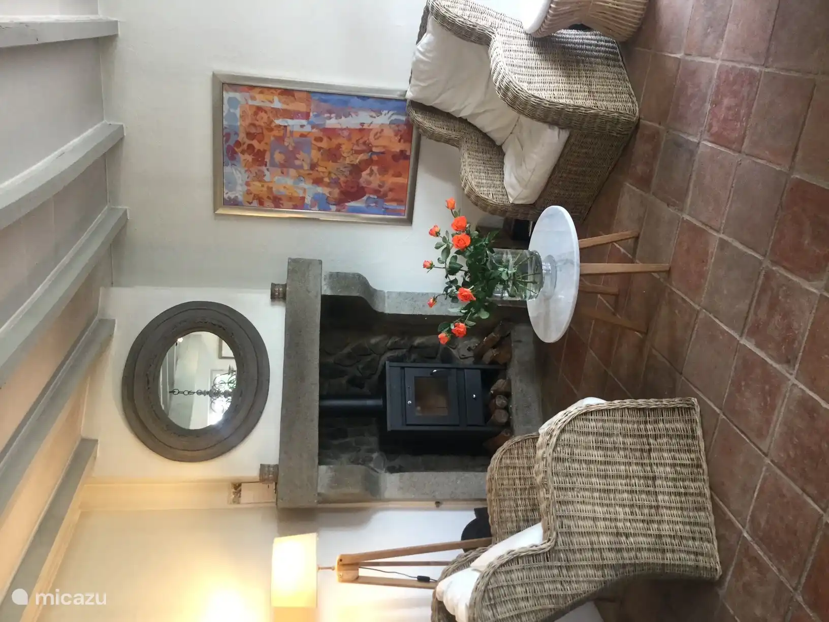 Feuerstelle im Arbeitszimmer