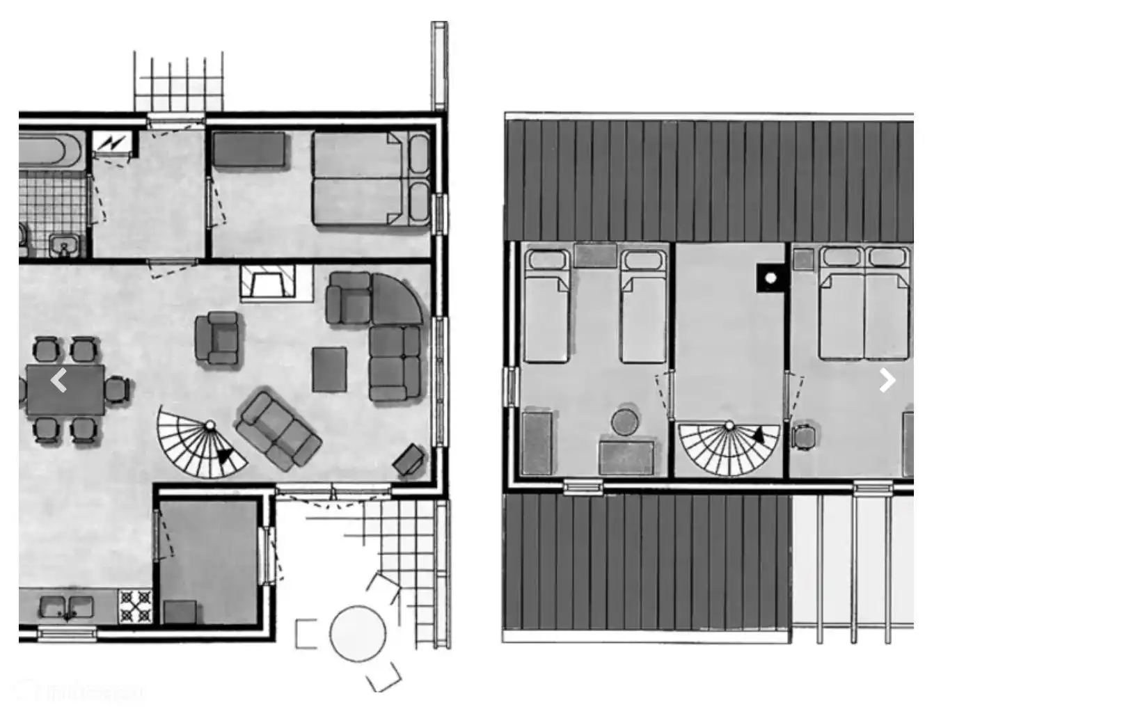 Landkarte. Der mittlere Raum im ersten Stock ist nun das Badezimmer mit Dachgaube.