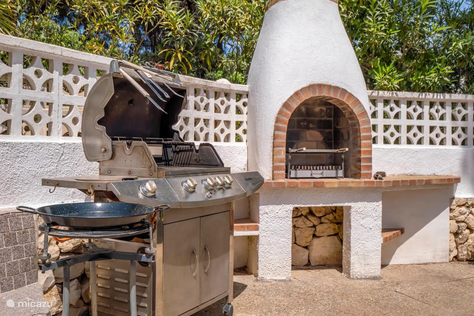 Grillen und Paellapfanne