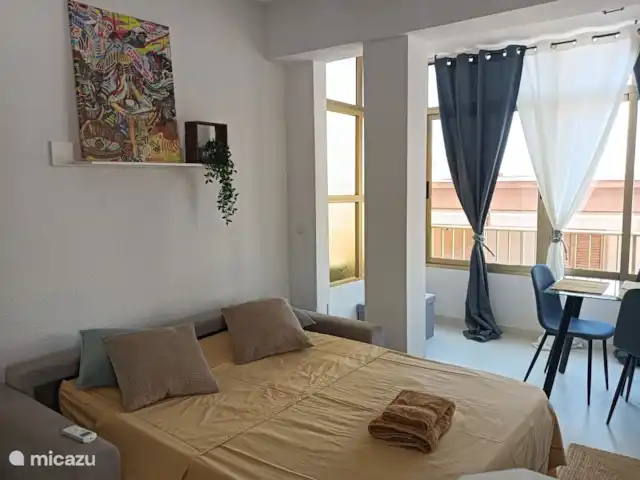 Cala V en España, Costa Blanca, Santa Pola - apartamento Sofá cama sala de estar