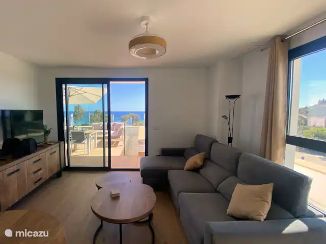 Appartement Plage Vista Torres  | Espagne, Costa Blanca, Villajoyosa - appartement Beach Apartment Vista Torres - Leefruimte met toegang tot het ruim terras.