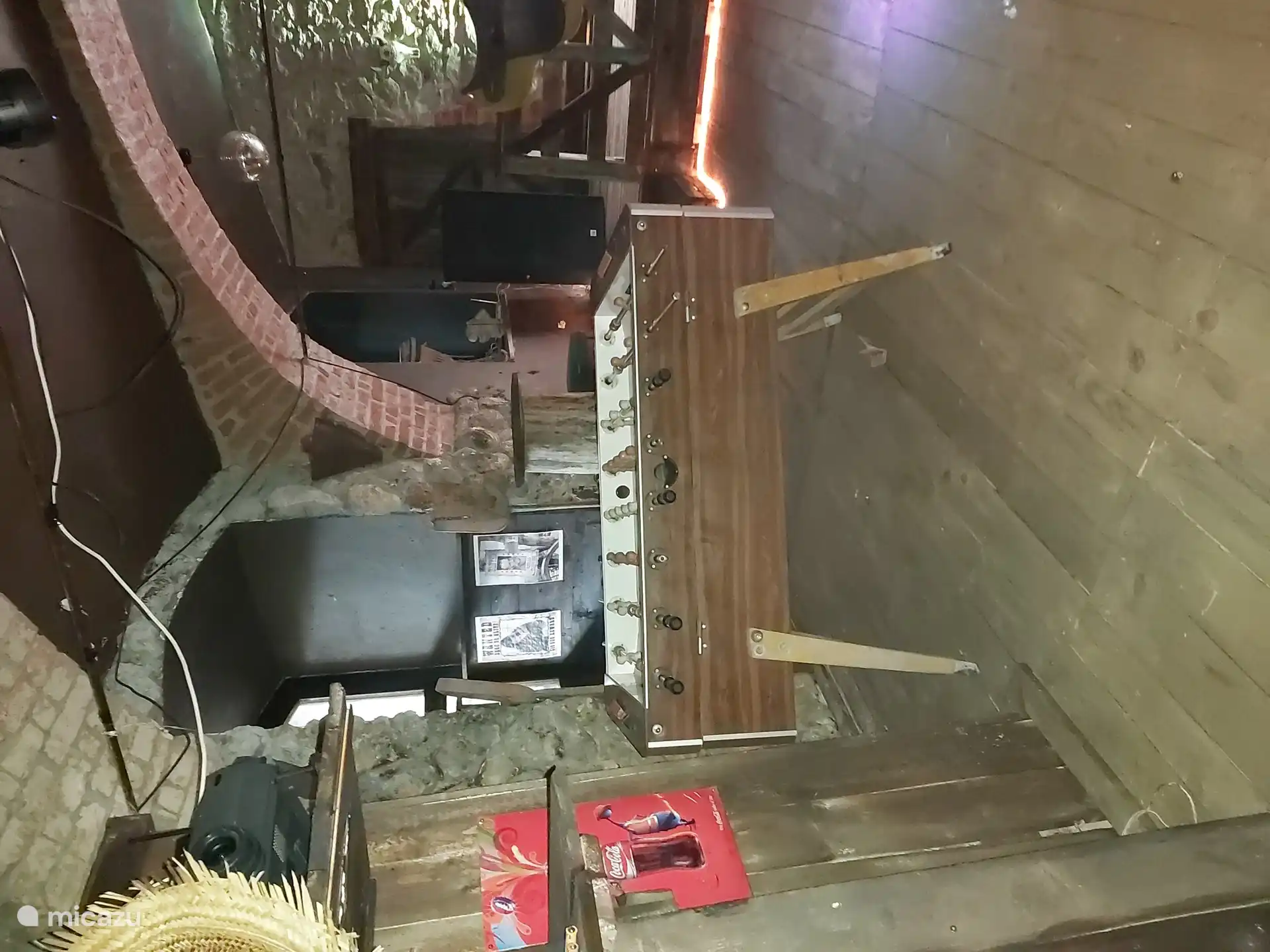 Football table in the bar