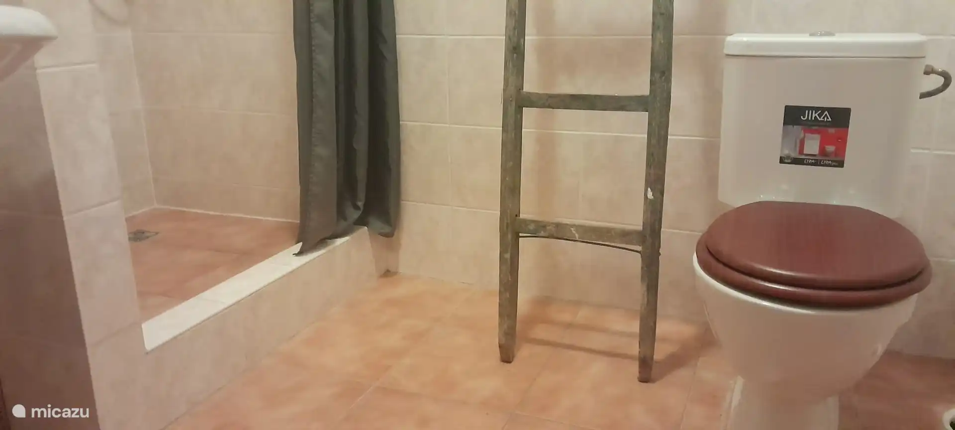 Shower and toilet