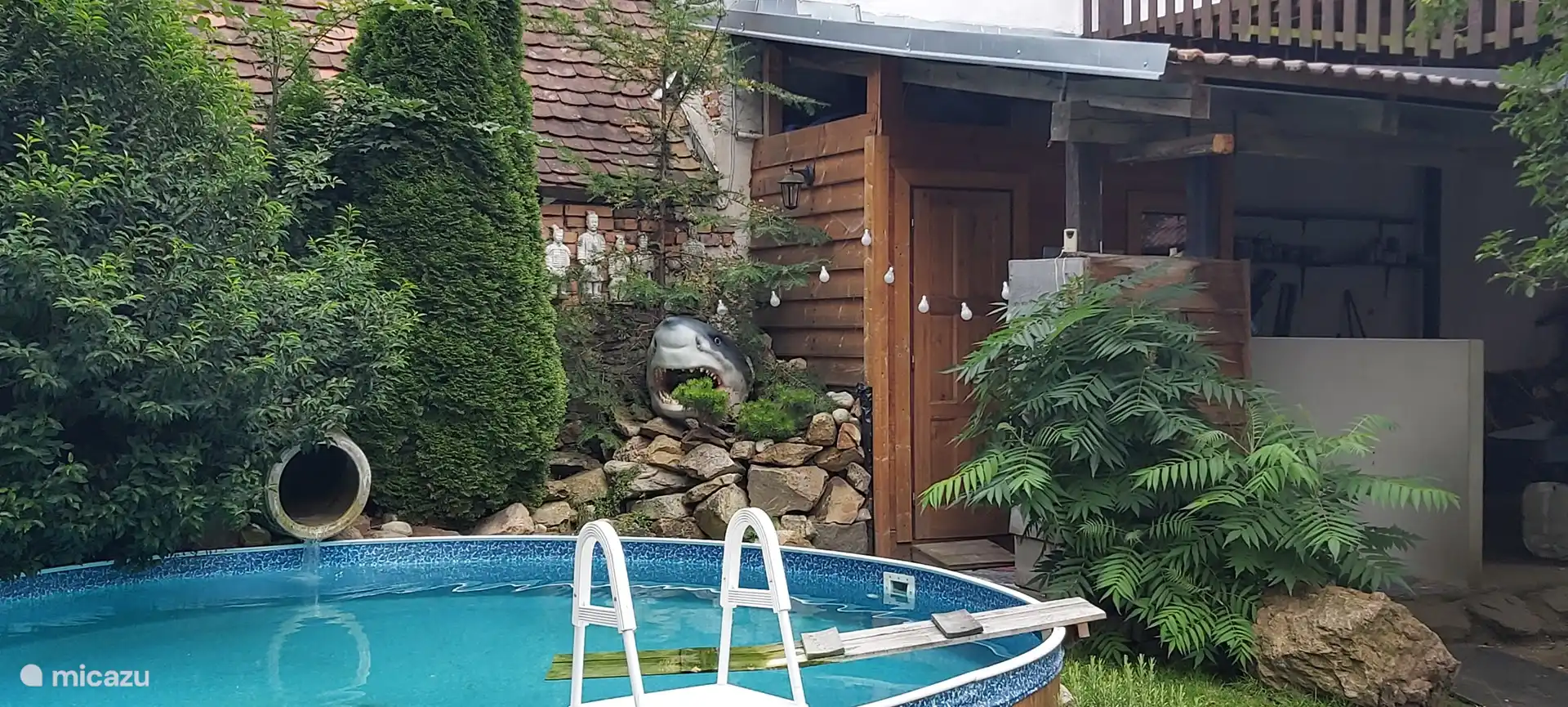 The wood-fired sauna