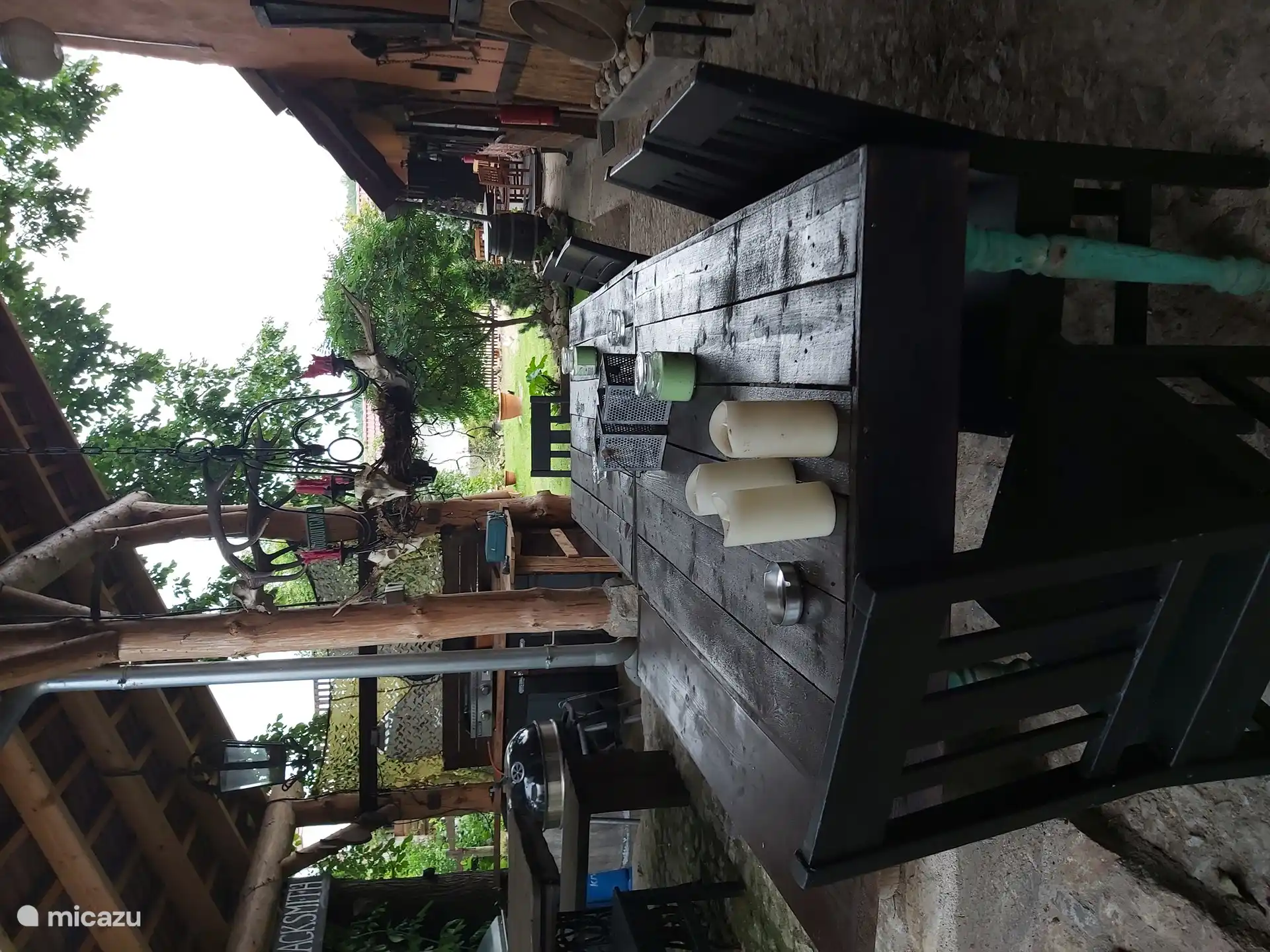 Table at the BBQ corner