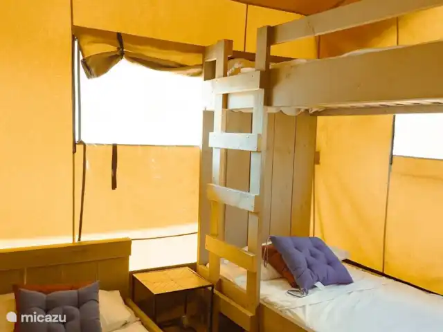 Glamping vakantie Viareggio huren in Italië, Toscane, Viareggio - glamping / safaritent / yurt Drie persoons slaapkamer