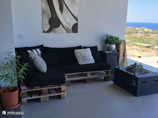 Villa Jeeco | Grèce, Crète, Milatos - villa canapé de salon d’extérieur