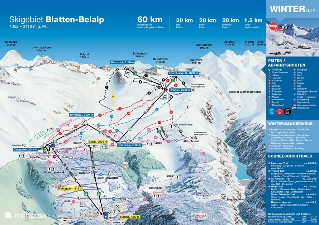 Ski slopes of Belalp, something for everyone!