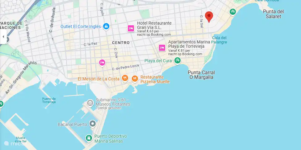 Ubicación, a 250 metros de la playa Los Locos