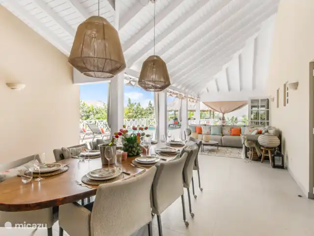 Villa Toucan Curacao huren in Curaçao, Banda Ariba (oost), Jan Thiel - villa Diner onder de veranda