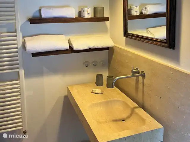 Location de Vacances Italie, Toscane, Gaiole in Chianti, appartement - Appartement Lippi Beau lavabo en pierre naturelle