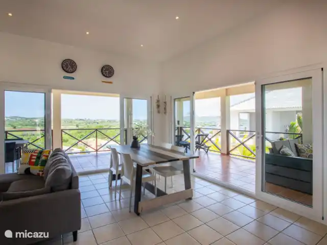 Villa Vista Maravilla | Curaçao, Banda Ariba (est), Brakkeput Abou - villa Petit-déjeuner, déjeuner ou dîner avec une vue magnifique