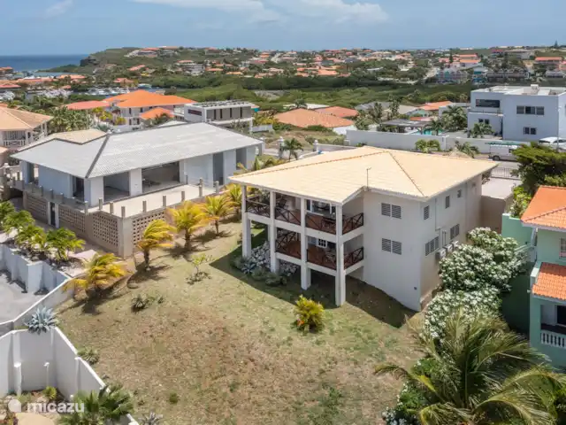 Villa Vista Maravilla | Curaçao, Banda Ariba (est), Brakkeput Abou - villa Vue aérienne de la villa avec appartement au rez-de-chaussée