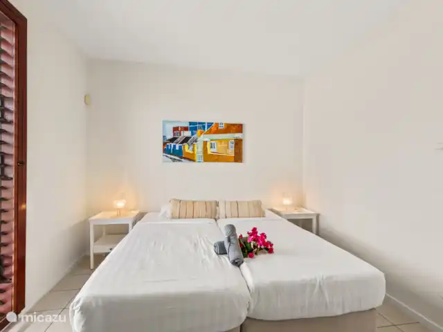 Ocean Pearl 12, BocaGentil | Curaçao, Banda Ariba (est), Jan Thiel - appartement Chambres avec lits à sommier tapissier de luxe