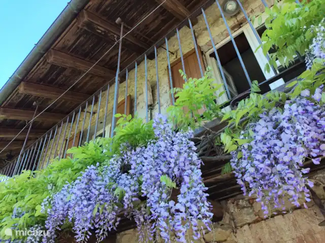 vakantiehuis huren in Italië, Piëmont, Niella Belbo – Vakantiehuis Casa Bella Nuova Voorzijde met balkon