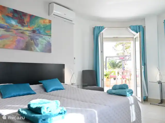 Villa La Mariposa huren in Spanje, Costa Cálida, Los Urrutias - villa slaapkamer begaande grond met eigen terras en openslaande deuren