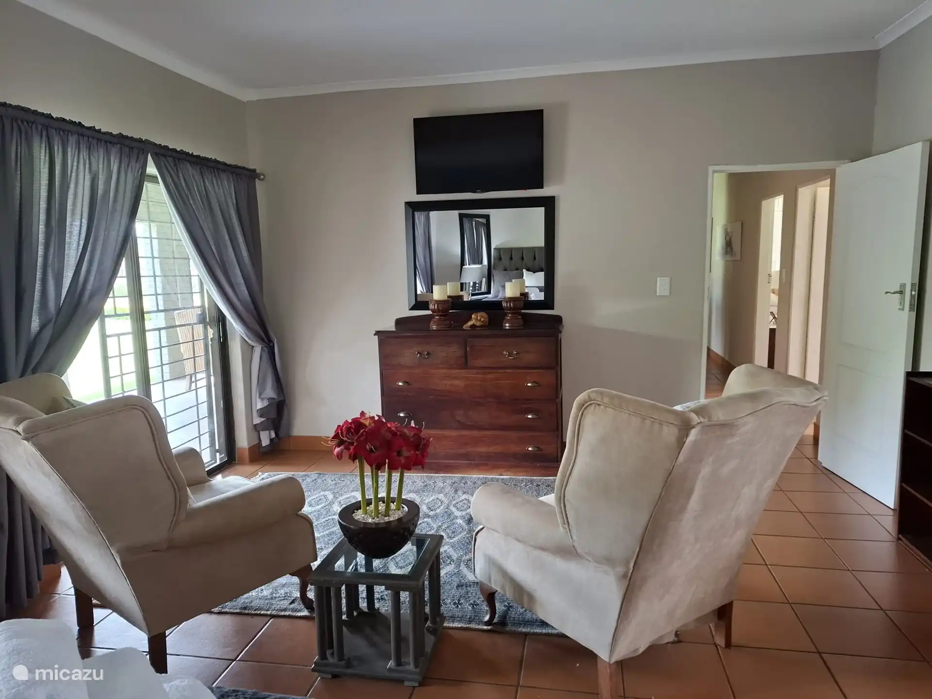 Main Room Smart TV and sitting area.