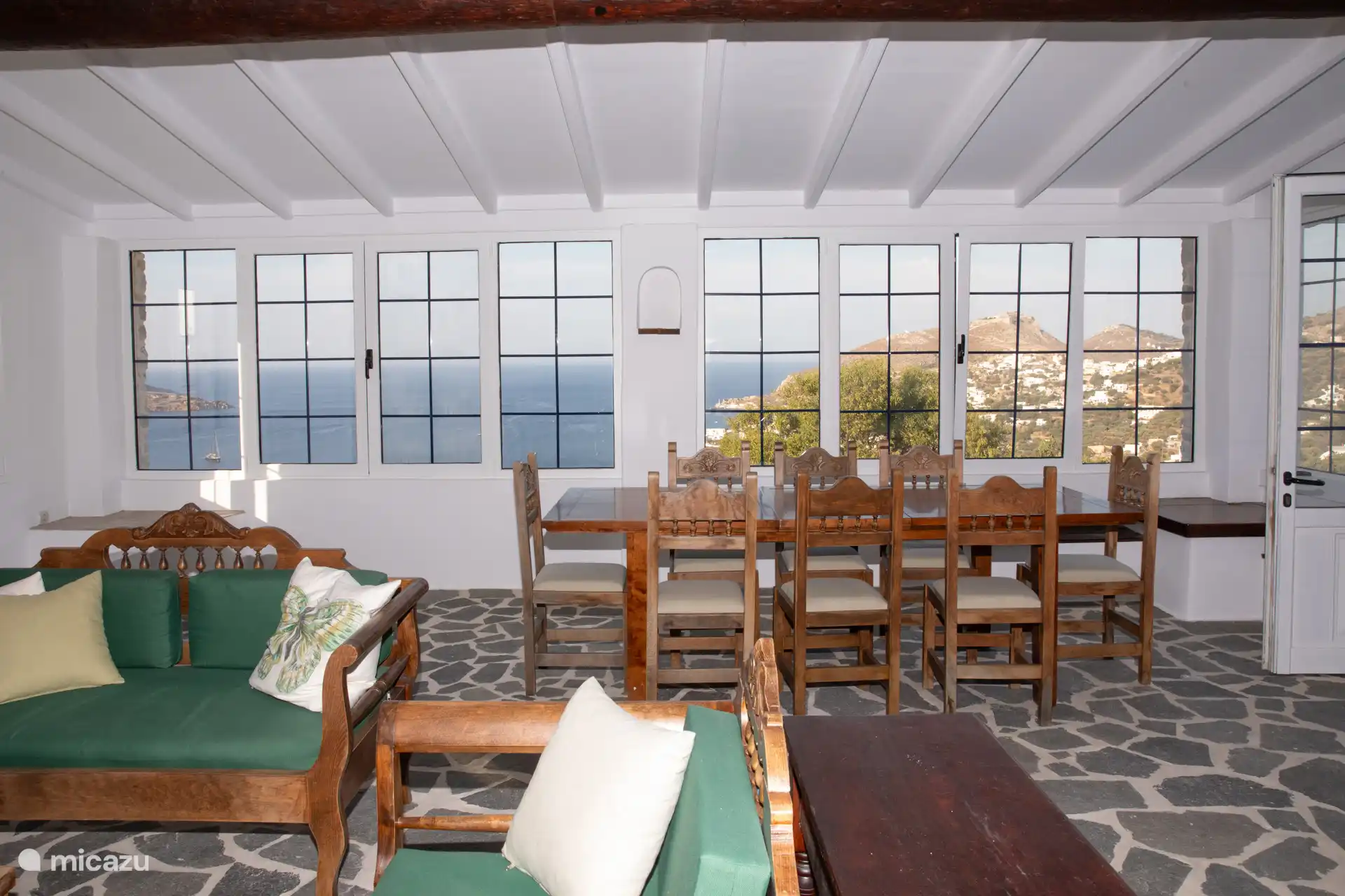 Living room with beautiful views.