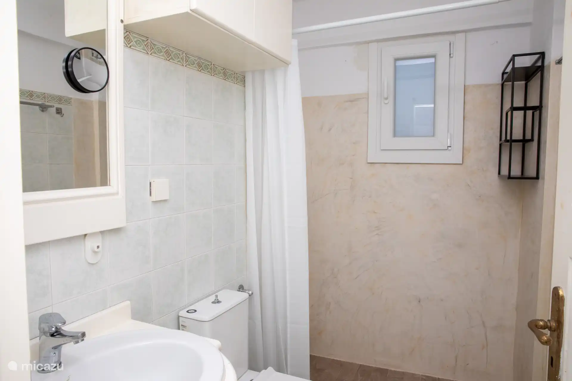 Shower with toilet and sink