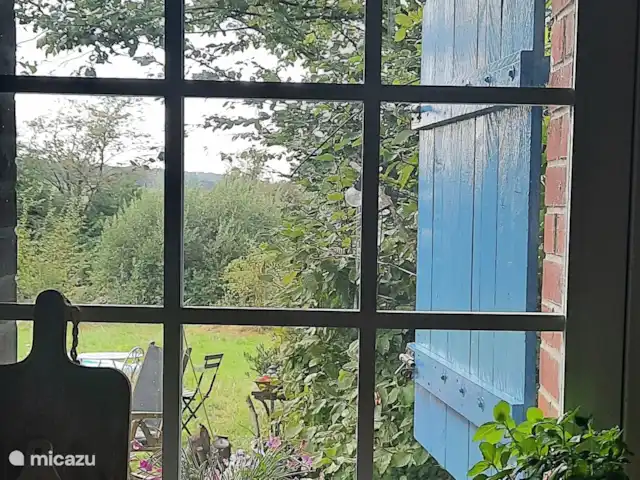vakantiehuis huren in Frankrijk, Aisne, Aubenton – La Boheme uitzicht op t westen vanuit de keuken