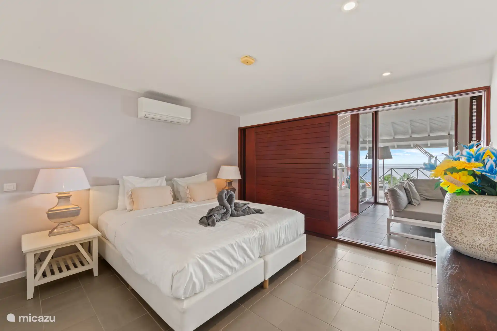 Bedroom with air conditioning