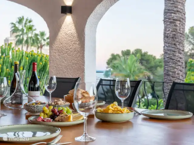 Villa La Renda- Cerca de la playa en España, Costa Blanca, Moraira - villa Mesa de comedor en la terraza