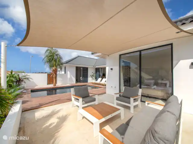 Villa Encanto del Agua | Curaçao, Banda Ariba (est), Jan Thiel - appartement Chambre avec terrasse privée et salon