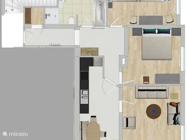 Maison Landlust - Appartement à l’étage | Allemagne, Sauerland, Waldeck am Edersee - maison de vacances Plan d’étage appartement 1er étage