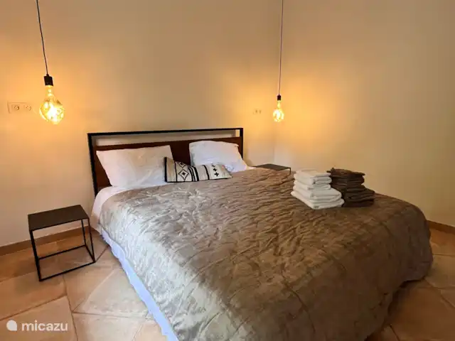 Location de Vacances France, Aude, Alzonne, villa - Maisons du Parc au Domaine le Puget Chambre parentale Pool house avec lavabo.