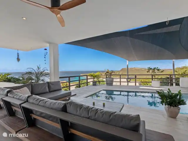 Villa Lahara huren in Curaçao, Banda Abou (west), Cas Abao - villa Heerlijk zwembad met loung banken