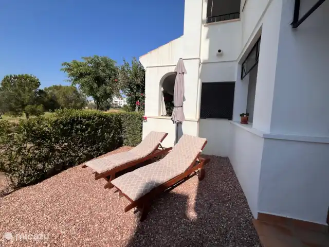 appartement huren in Spanje, Costa Cálida, Sucina – Zuidgericht gelijkvloers appartement Terras