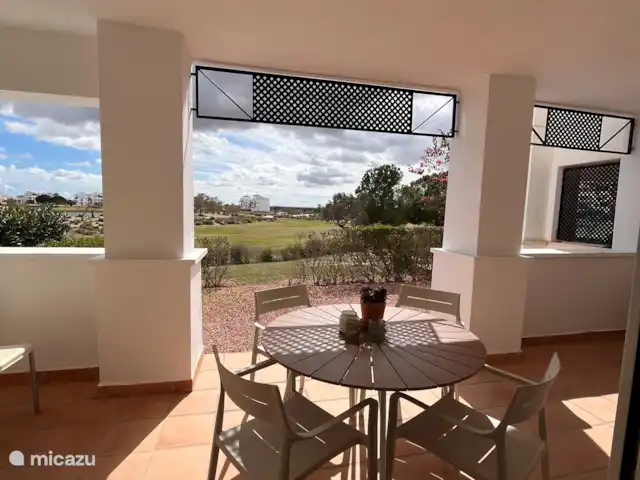 appartement huren in Spanje, Costa Cálida, Sucina – Zuidgericht gelijkvloers appartement Groot terras met eerstelijns golfzicht