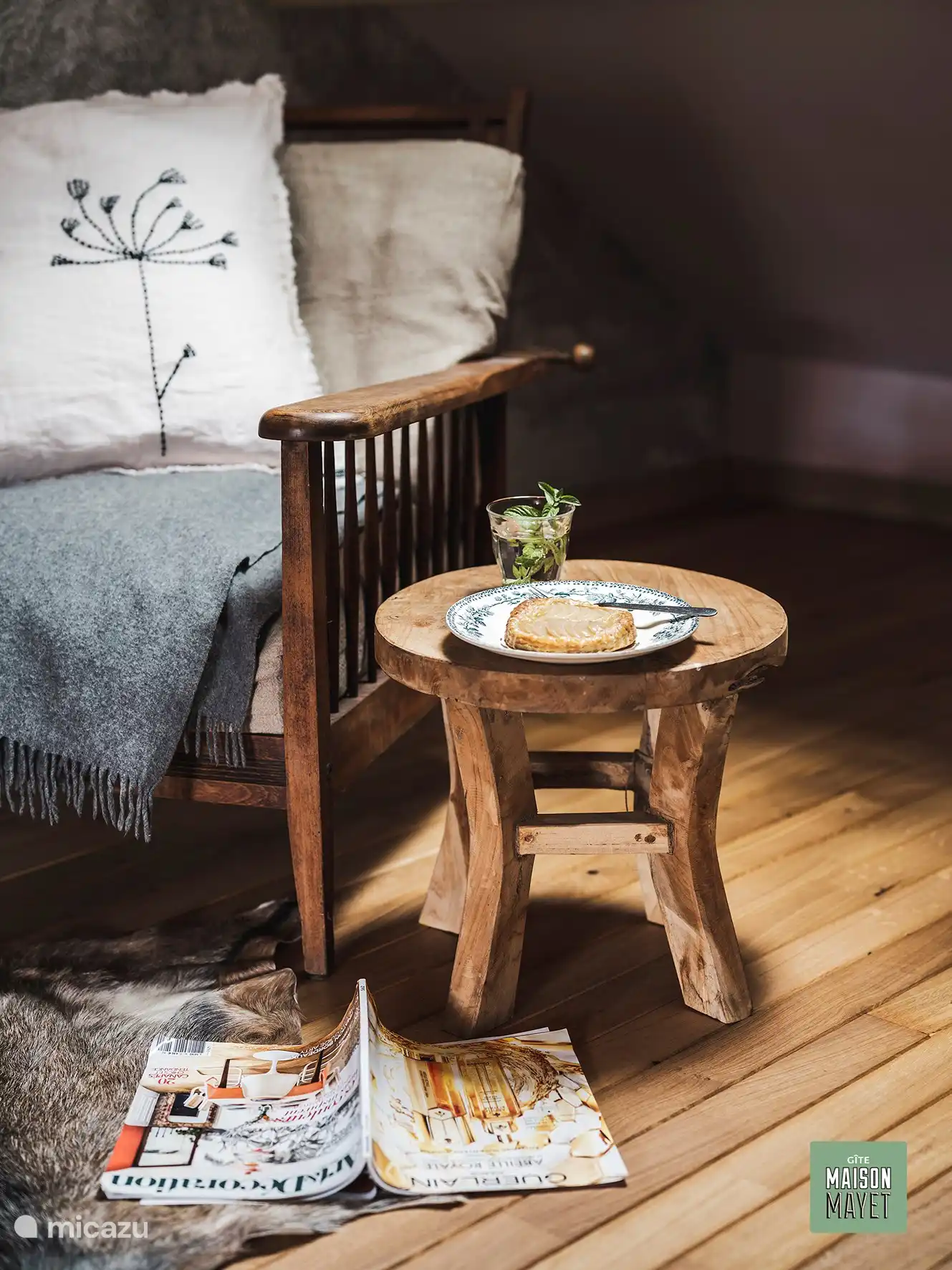 Detail des Hauptschlafzimmers