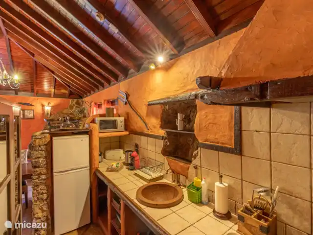 Wandelen, Spanje, La Palma, El Paso, gîte / cottage Hacienda La Centenaria Keuken