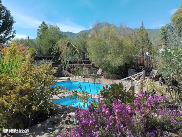 Wandelen, Spanje, La Palma, El Paso, gîte / cottage Hacienda La Centenaria Zwembad