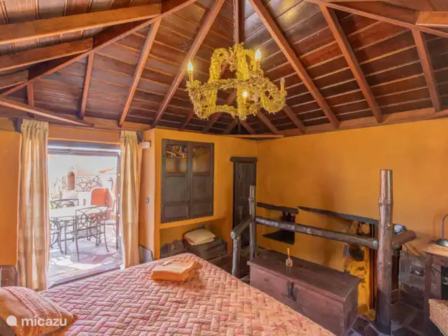 Wandelen, Spanje, La Palma, El Paso, gîte / cottage Hacienda La Centenaria Slaapkamer-terras