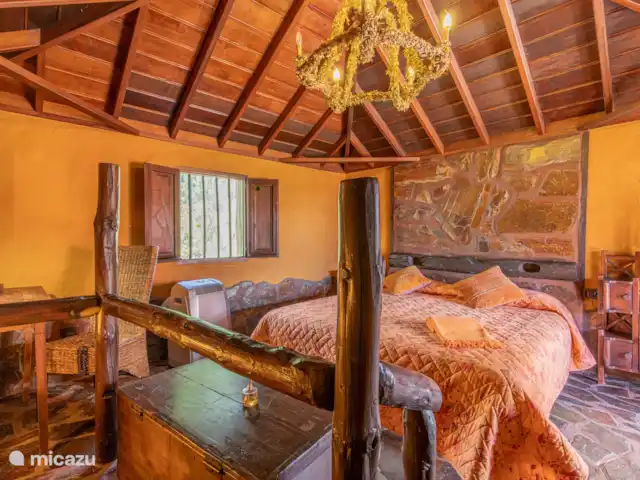 Wandelen, Spanje, La Palma, El Paso, gîte / cottage Hacienda La Centenaria Slaapkamer