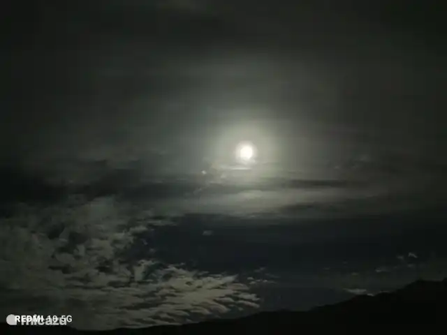 Wandelen, Spanje, La Palma, El Paso, gîte / cottage Hacienda La Centenaria Nachtelijk uitzicht vanaf La Centenaria