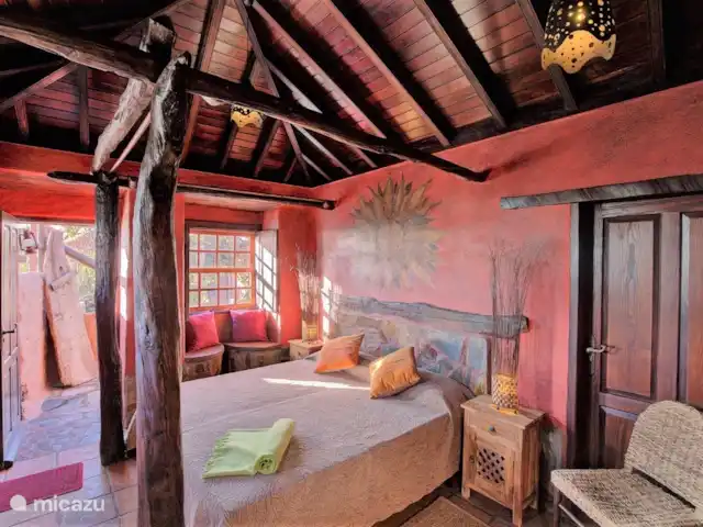Wandelen, Spanje, La Palma, El Paso, gîte / cottage Hacienda La Centenaria Slaapkamer