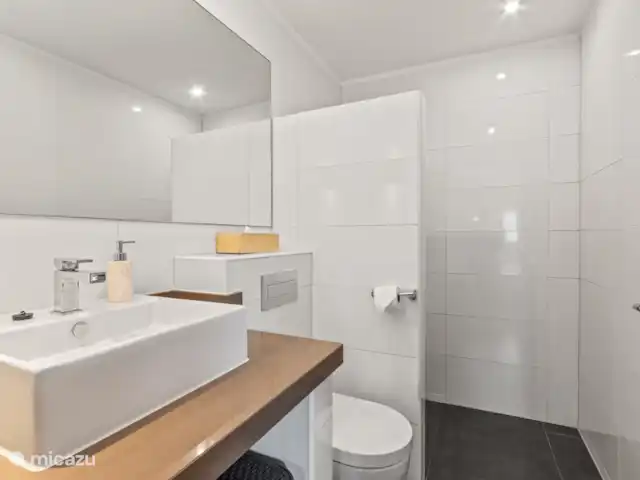 Villa Solaya 1, Jan Thiel | Curaçao, Banda Ariba (est), Jan Thiel - villa Salles de bains avec douche, lavabo et toilettes.