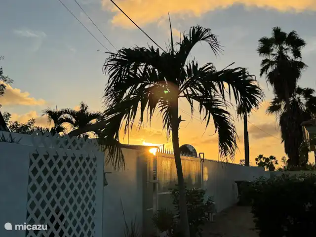 Location de Vacances Curaçao, Banda Ariba (est), Jan Thiel, maison de vacances - Casita Apapacho Puru Jan Thiel  Coucher de soleil.
