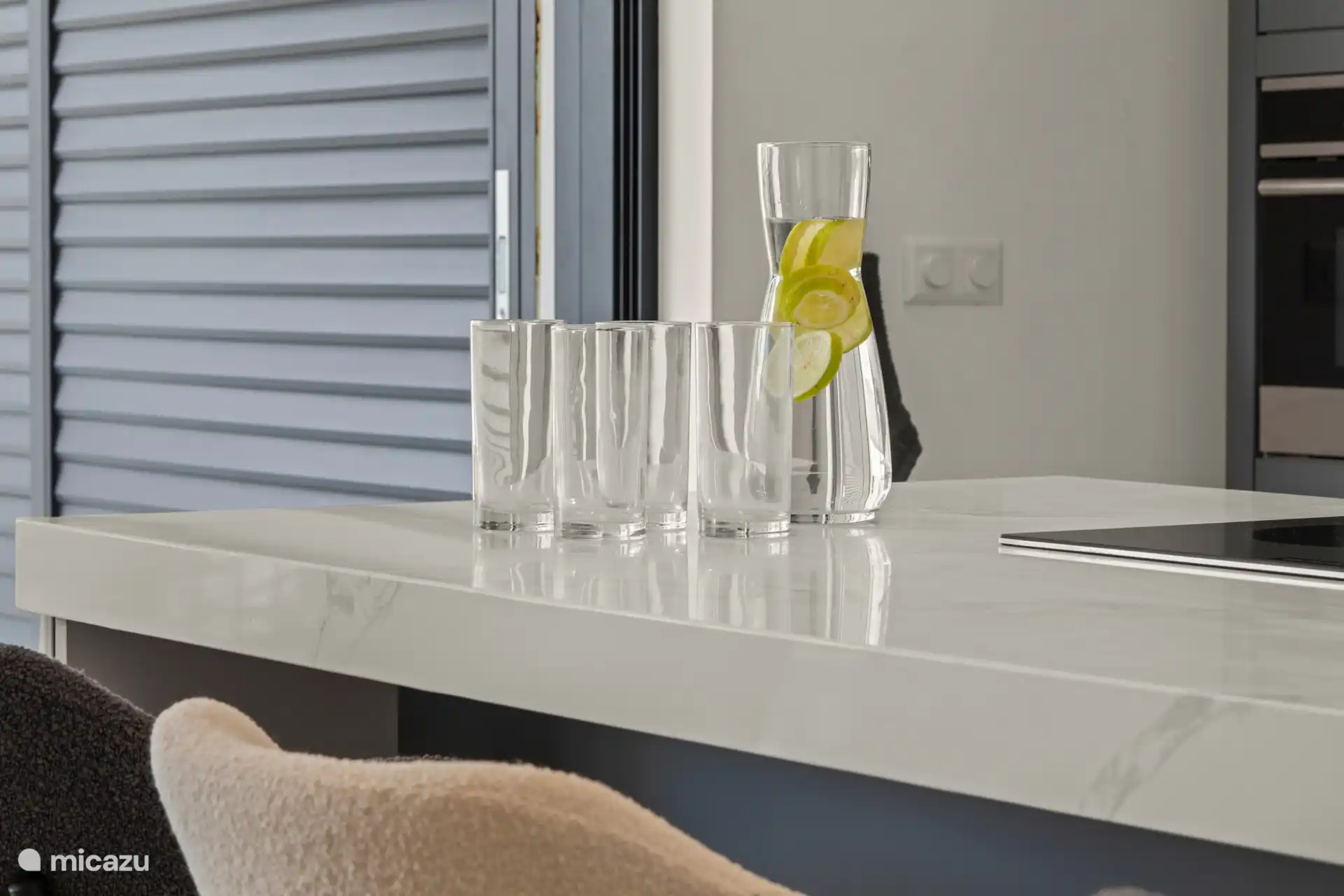 Kitchen island with bar