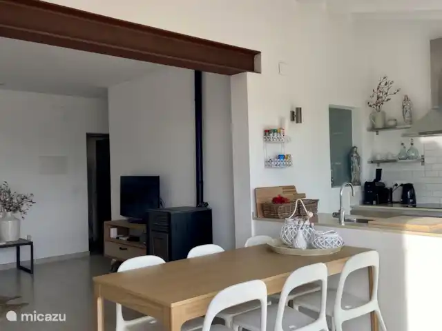 Villa de estilo ibicenco + vistas al mar en España, Costa Blanca, Moraira - villa cocina